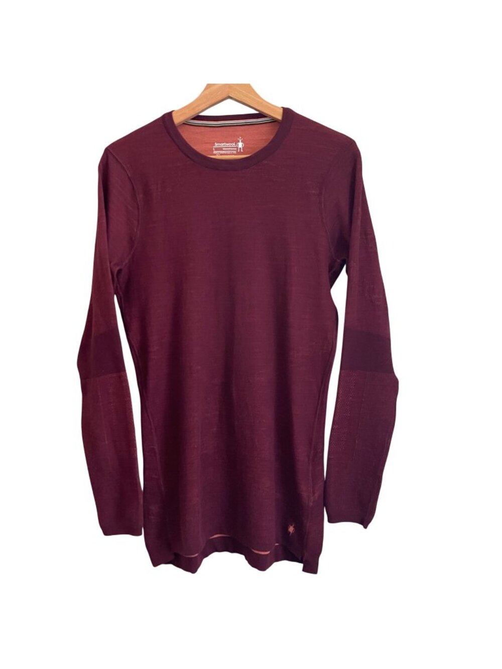 Smartwool Womens Intraknit Thermal Merino Wool Base Layer Top Size L Burgundy